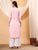 Alina Chikankari Modal Straight Kurta (Pastel Peach)