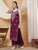Raha Chikankari Strappy Rayon Co-ord Set (Wine)