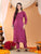 Ananya Chikankari Kurta Pant Cotton Co-ord Set (Wine)