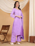 Meher Chikankari Ombre Rayon Co-ord Set (Lavender)