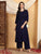 Faiza Chikankari Rayon Co-ord Set (Navy)