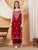 Raha Chikankari Strappy Rayon Co-ord Set (Maroon)