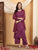 Farha Chikankari Premium Modal Co-ord Set (Wine)