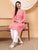 Alina Chikankari Modal Straight Kurta (Peach Pink)