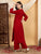 Faiza Chikankari Rayon Co-ord Set (Maroon)