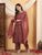 Farha Chikankari Premium Modal Co-ord Set (Brown)