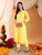 Ananya Chikankari Kurta Pant Cotton Co-ord Set (Yellow)