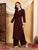 Faiza Chikankari Rayon Co-ord Set (Brown)