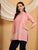 Misha Chikankari Modal Short Kurti (Pastel Peach)