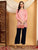 Misha Chikankari Modal Short Kurti (Pastel Peach)
