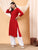 Alina Chikankari Modal Straight Kurta (Maroon)