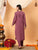 Faiza Chikankari Rayon Co-ord Set (Plum)