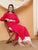 Dua Premium Viscose 3D Chikankari Straight Kurta (Magenta)